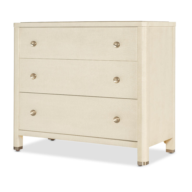  Hooker Furniture 6123-90110-05 Archives Raffia Three-Drawer Chest IMAGE 2