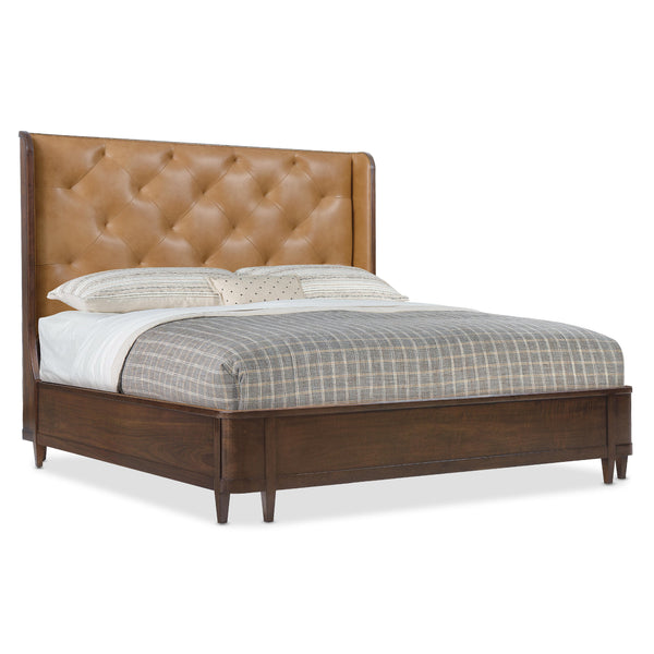 Hooker Furniture 6123-90860-89 Archives California King Leather Bed IMAGE 1