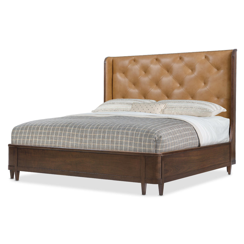  Hooker Furniture 6123-90866-89 Archives King Leather Bed IMAGE 2