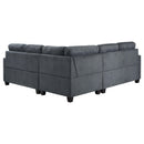  Coaster Furniture Georgina 551701-SETA 3 pc Upholstered Modular Sectional Sofa - Steel Grey IMAGE 4