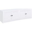  Coaster Furniture Laughlin 724113-SET 3-piece Entertainment Center TV Stand - White IMAGE 4