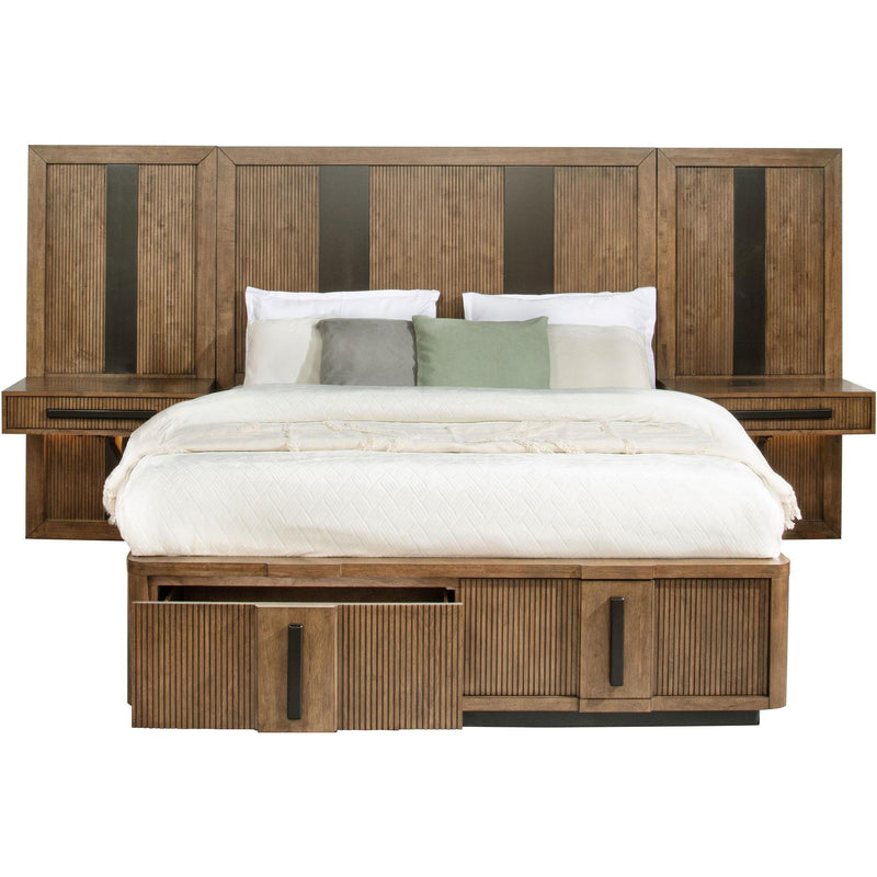  Coaster Furniture Terrace 224900KW-S3P California King Wall Panel Storage Bed - Ash Brown IMAGE 3