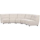  Coaster Furniture Charlotte 551300-S5 5-piece Upholstered Modular Sectional Sofa - Ivory IMAGE 4