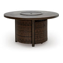  Signature Design by Ashley Monterey Point PCP760-776 Round Fire Pit Table IMAGE 1