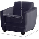  LH Imports Baltimo Stationary Fabric Accent Chair FTH014-B-CHAIR IMAGE 2