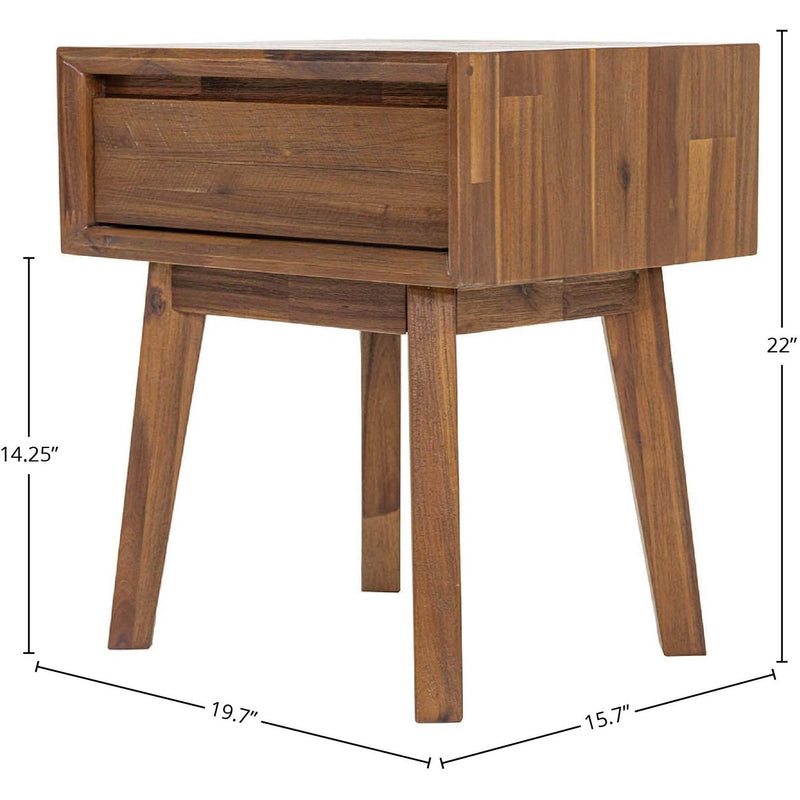  LH Imports Gia 1-Drawer Nightstand GIA001-BRN IMAGE 3