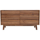  LH Imports Gia 6 Drawer Dresser - Warm Pecan GIA006-BRN IMAGE 1