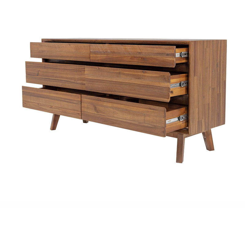  LH Imports Gia 6 Drawer Dresser - Warm Pecan GIA006-BRN IMAGE 4