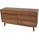  LH Imports Gia 6 Drawer Dresser - Warm Pecan GIA006-BRN IMAGE 7
