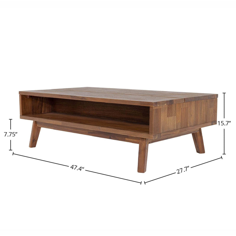  LH Imports Gia Lift Top Coffee Table GIA032-LT-BRN IMAGE 3