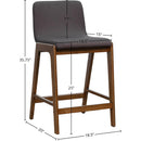  LH Imports Remix Counter Height Stool REM026-GR IMAGE 3