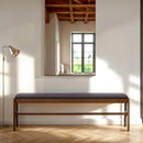  LH Imports Remix Upholstered Bench - Grey REM017-GR IMAGE 2