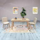  LH Imports Gia Small Extension Dining Table 55/71" - Light Driftwood GIA010 IMAGE 15