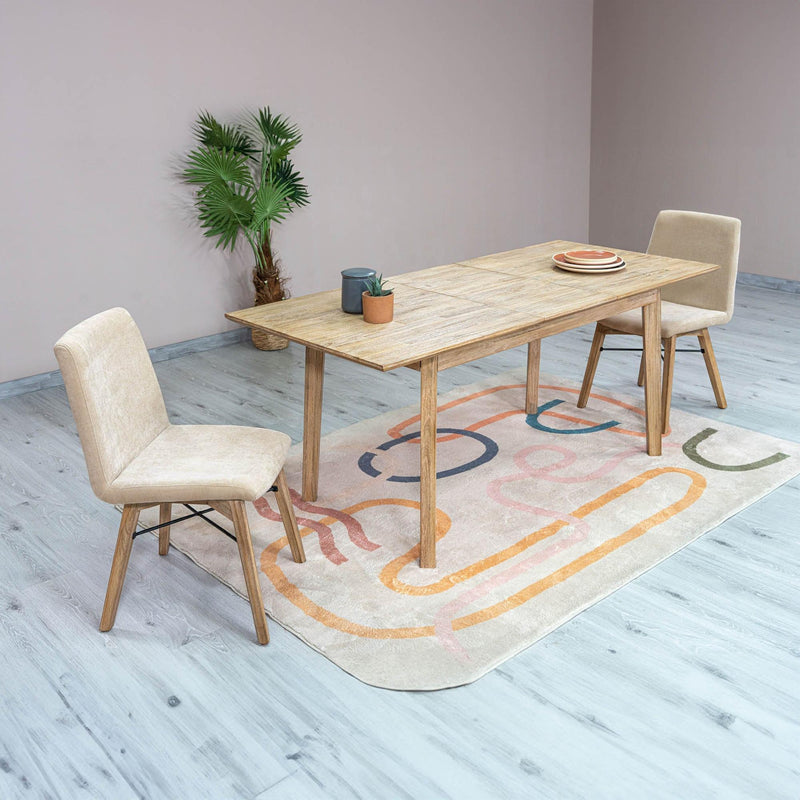  LH Imports Gia Small Extension Dining Table 55/71" - Light Driftwood GIA010 IMAGE 16