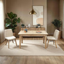  LH Imports Gia Small Extension Dining Table 55/71" - Light Driftwood GIA010 IMAGE 2