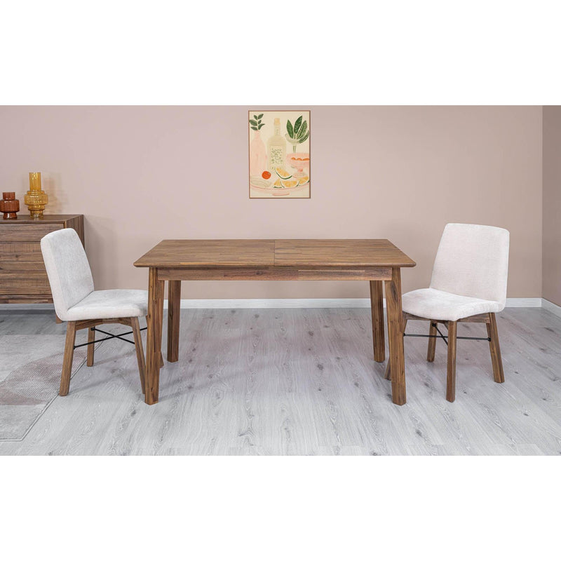  LH Imports Gia Small Extension Dining Table 55/71" - Light Driftwood GIA010-BRN IMAGE 2