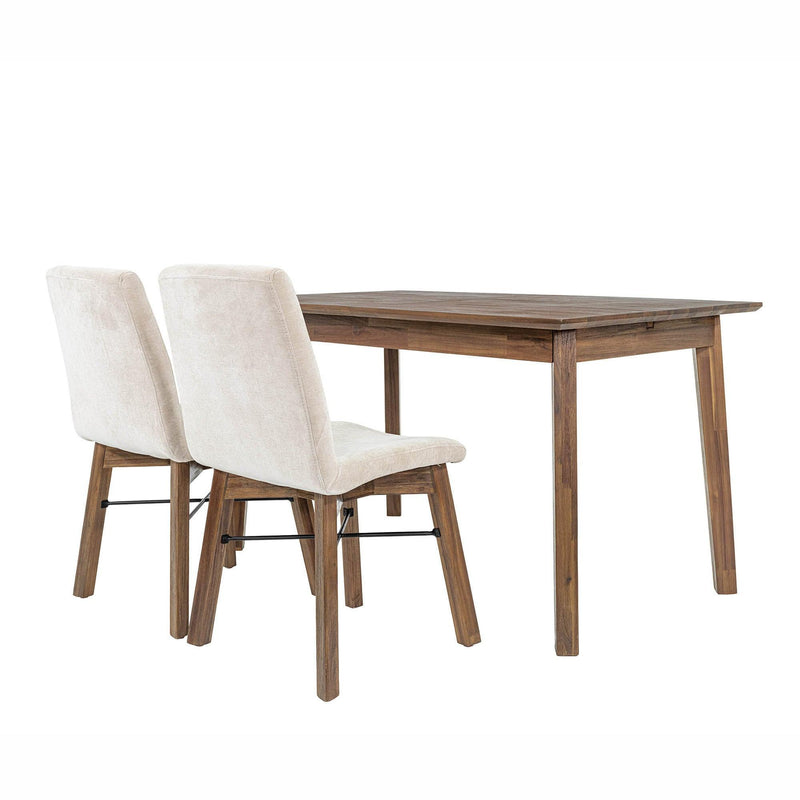  LH Imports Gia Small Extension Dining Table 55/71" - Light Driftwood GIA010-BRN IMAGE 6