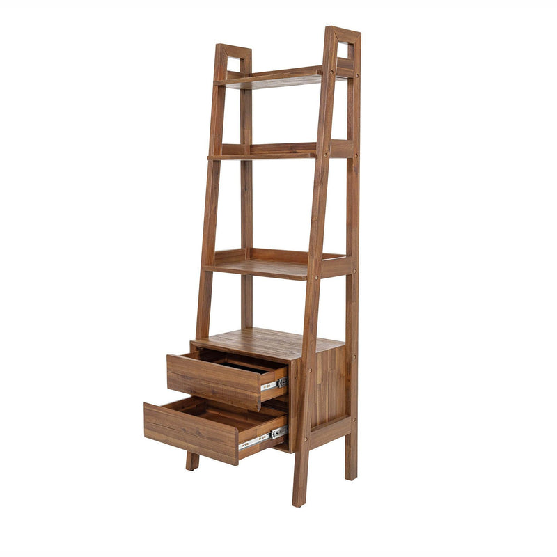  LH Imports Gia Modular Bookcase - Warm Pecan GIA021-BRNS IMAGE 5