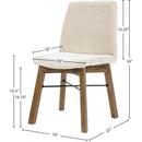  LH Imports Gia Dining Chair - Warm Pecan - Sand GIA025-BRN-S IMAGE 2
