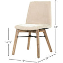 LH Imports Gia Dining Chair - Light Driftwood - Sand GIA025-S IMAGE 3