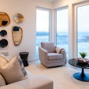  LH Imports Baltimo Swivel Glider Fabric Accent Chair FTH014S-A IMAGE 2