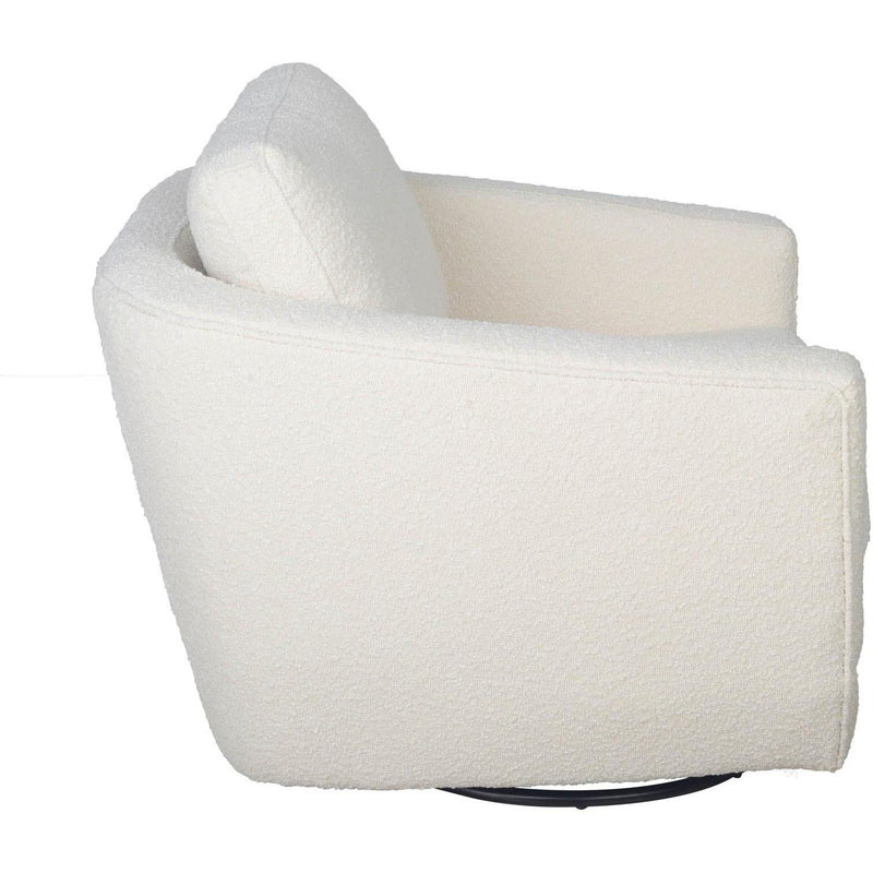  LH Imports Baltimo Swivel Glider Fabric Accent Chair FTH014S-BW IMAGE 4