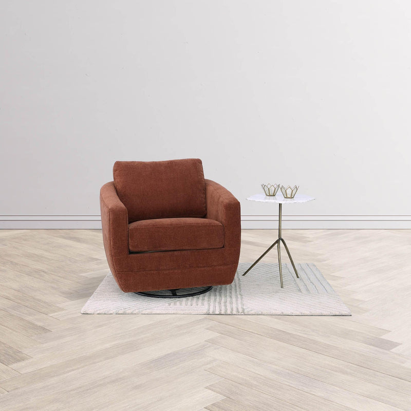  LH Imports Baltimo Swivel Glider Fabric Accent Chair FTH014S-R IMAGE 2