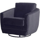  LH Imports Baltimo Swivel Glider Fabric Accent Chair FTH014S-VB IMAGE 1
