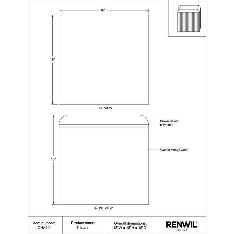  Renwil Tristan CHA111 Stool IMAGE 7