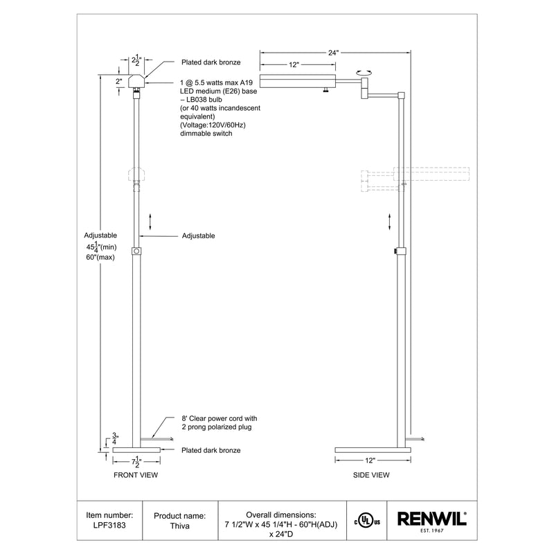  Renwil Thiva LPF3183 Floor Lamp IMAGE 7