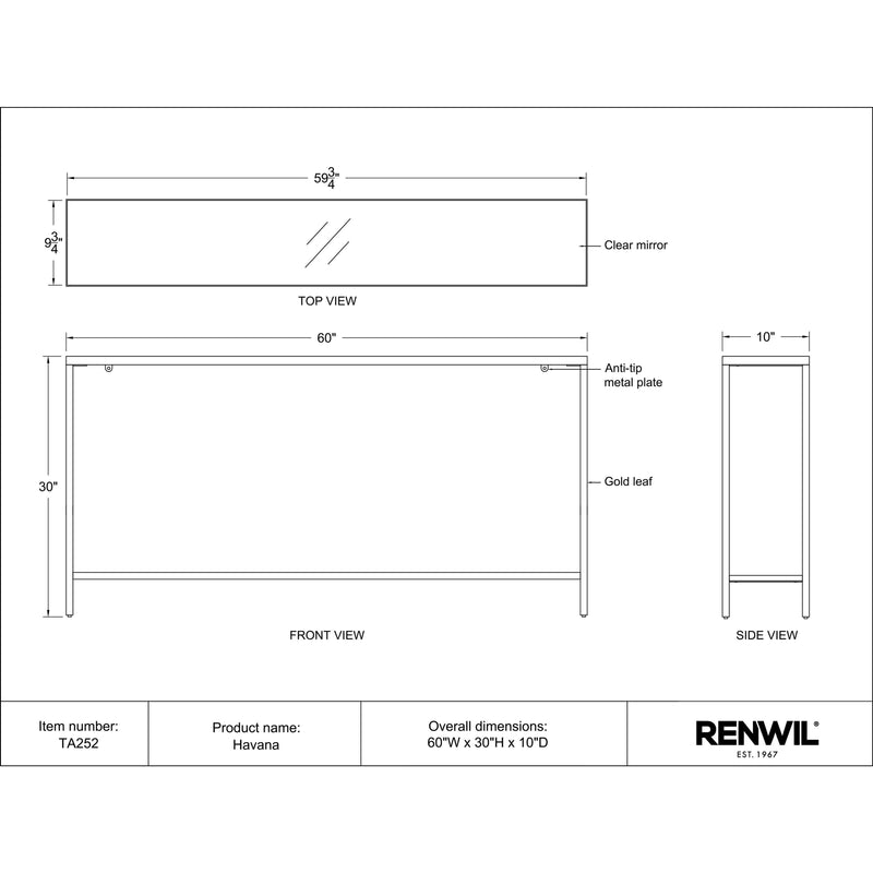  Renwil Havana TA252 Console Table IMAGE 4