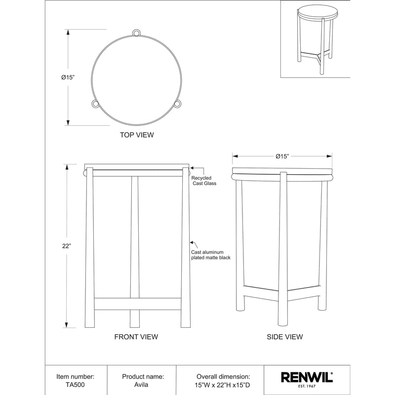  Renwil Avila TA500 Accent Table IMAGE 6