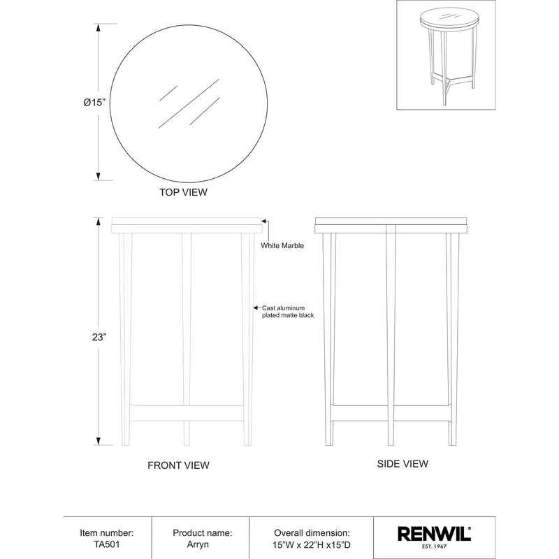  Renwil Arryn TA501 Accent Table IMAGE 6