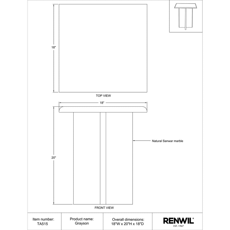  Renwil Grayson TA515 Accent Table IMAGE 7
