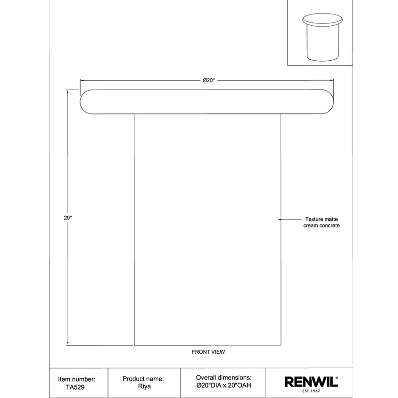  Renwil Riya TA529 Accent Table IMAGE 5