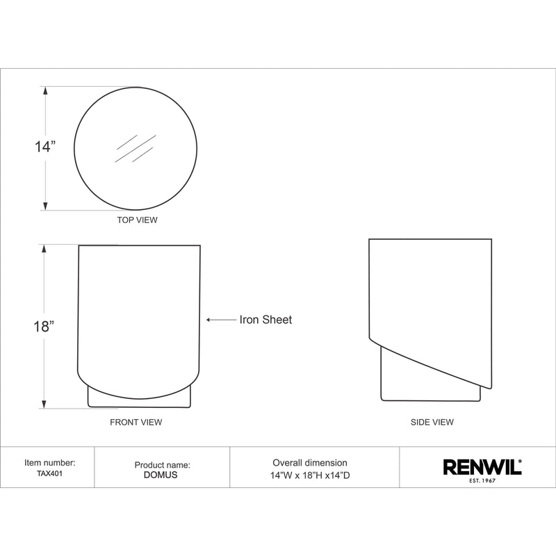  Renwil Domus TAX401 Accent Table IMAGE 7
