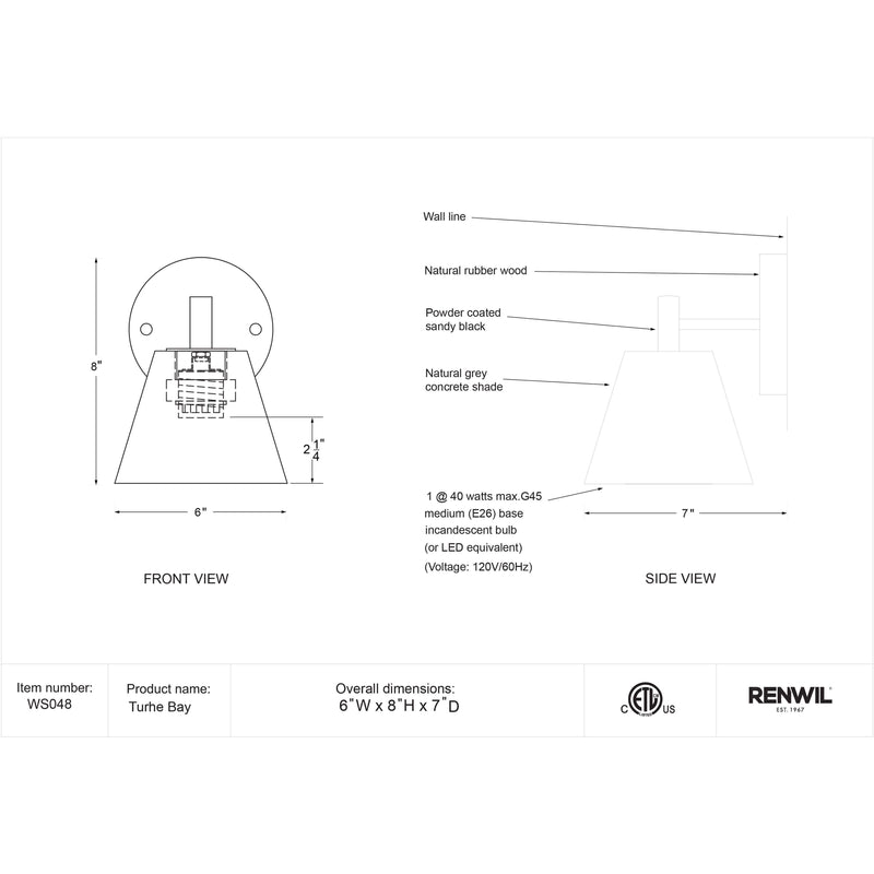  Renwil Turtle Bay WS048 Wall Sconce IMAGE 6