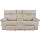  Mazin Furniture Kandra Reclining Leather Match Loveseat with Console 99087BEG-2C IMAGE 1