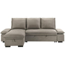  Mazin Furniture Lester Fabric Sleeper Sectional 99098GRYSS IMAGE 1