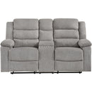  Mazin Furniture Tyrone Reclining Fabric Loveseat with Console 99072BRG-2C IMAGE 1