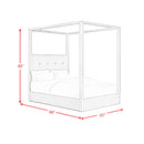  Elements International Arcadia B-3430-5-QCB Queen Canopy Bed IMAGE 5