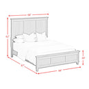  Elements International Canterbury B-13030-7-QB Queen Panel Bed IMAGE 6