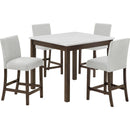  Crown Mark Lennon 5 pc Counter Height Dinette 1715SET-BRN IMAGE 1