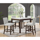  Crown Mark Lennon 5 pc Counter Height Dinette 1715SET-BRN IMAGE 2