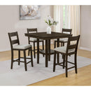  Crown Mark Lester 5 pc Counter Height Dinette 2631SET-BRN IMAGE 1