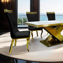  Furniture of America Palazzo FM33002GD-T-7PC-11BK 7 Pc Dining Table Set IMAGE 5