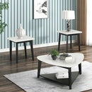  Furniture of America Thisted FM44002WH-CT Triangle Marble Coffee Table IMAGE 2