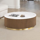  Furniture of America Virden FM47000BR-CR Round Cocktail Table IMAGE 1