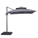  Furniture of America Fida LA-A029GY+BASE 8" Square Umbrella with Double Top & 37" Large Base IMAGE 1
