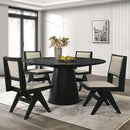 Furniture of America Tottenham FM3222BK-RT-59-5PC 5 Pc Dining Table Set IMAGE 2